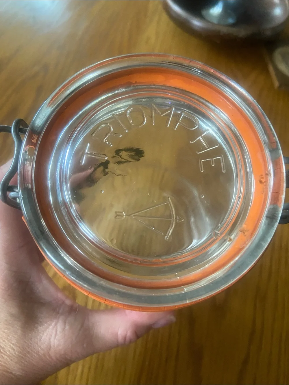 Vintage Glass Coffee Storage Jar with Clamp Lid